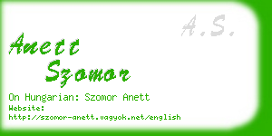 anett szomor business card